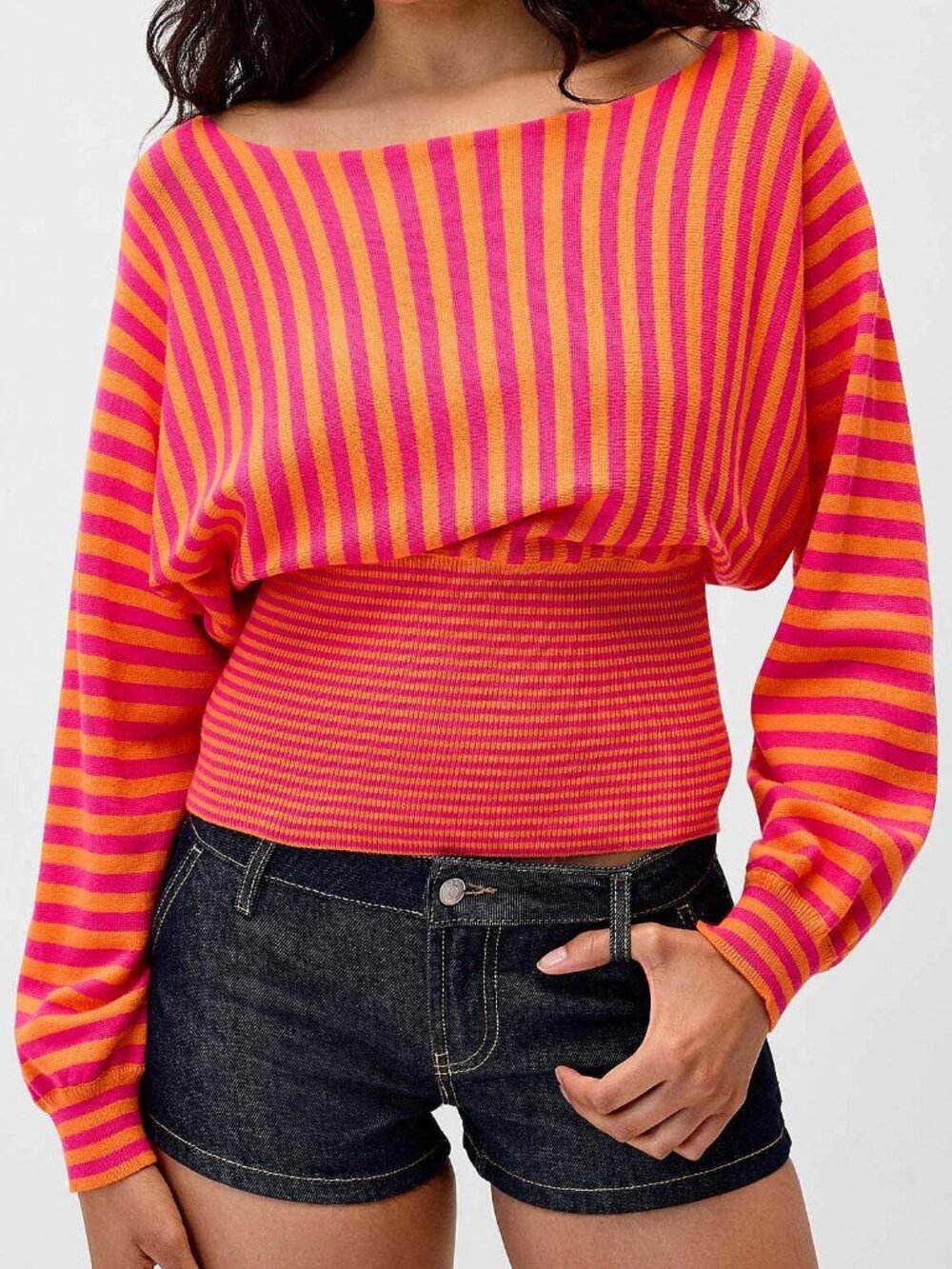 NWT Fitted striped sweater ONE SIZE FITS ALL